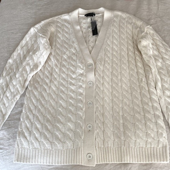 NWT Alice + Olivia Bradford Cable Grandpa Cardigan - Picture 8 of 11